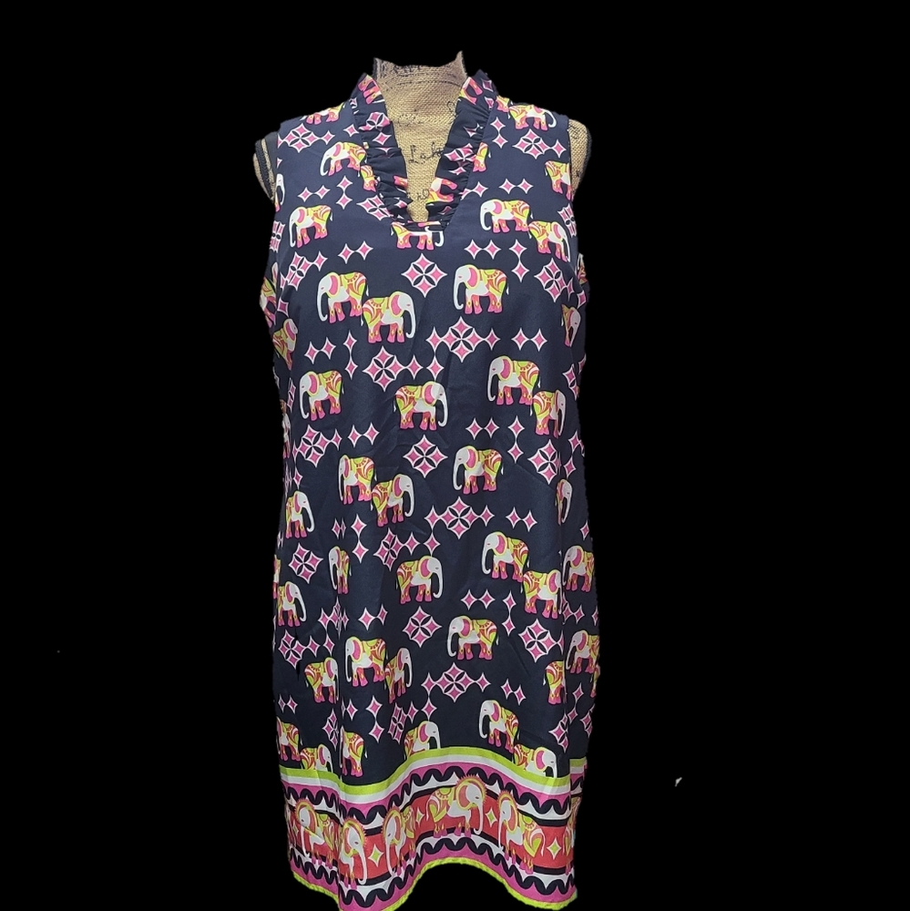 Crown & Ivy lined, sleeveless shift dress Size 14